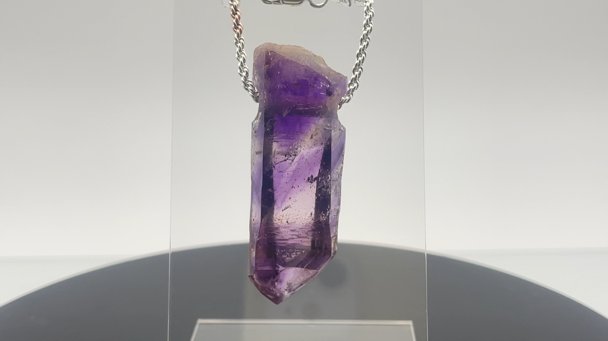 Drilled Brandberg Amethyst Pendant #1