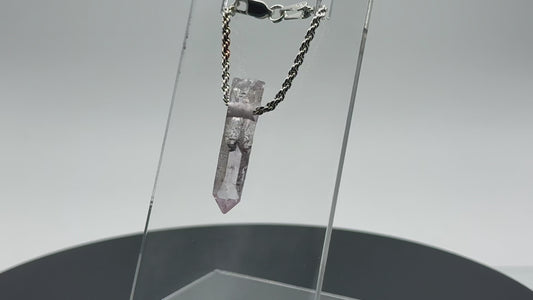 Brandberg Quartz Drilled Crystal Pendant #12