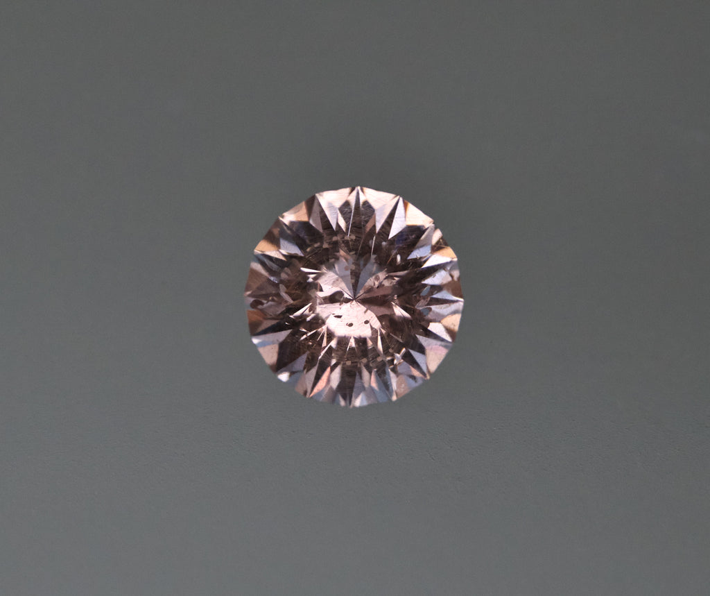 Thick Bezel Pink Tunduru Garnet Brushed Silver Ring