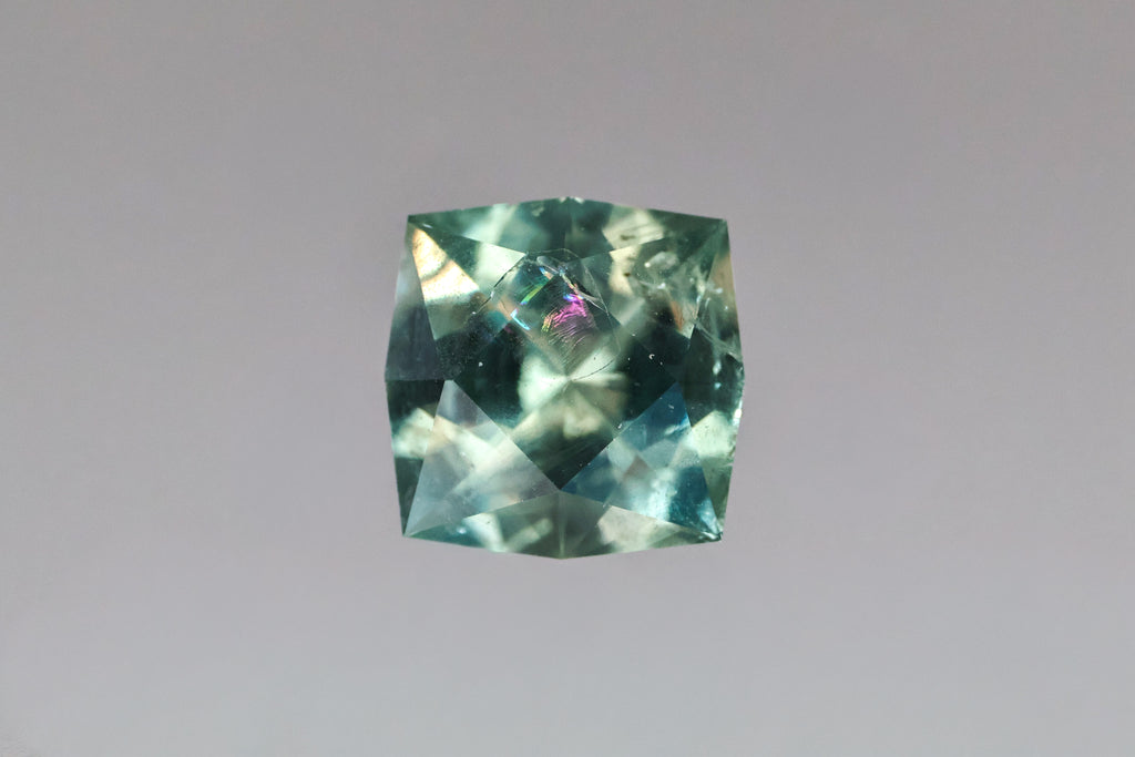 1 ct. Jade Green Montana Sapphire Cushion