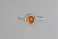 Thick Bezel Tunduru Garnet Silver Ring