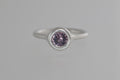 Thick Bezel Tunduru Color-Shift Garnet Silver Ring