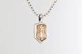 Imperial Topaz Crystal Encased in Silver Mini Pendant