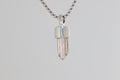 Imperial Topaz Crystal Brushed Silver Mini Pendant