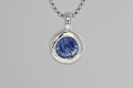 Lab Sapphire Silver Pendant