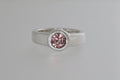 Silver Bezel-set Gemstone Ring w/ Round Mozambique Zircon