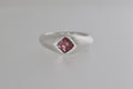 Silver Signet Ring w/ Mozambique Zircon Cushion