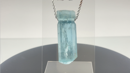 Large Drilled Vietnam Aquamarine Crystal Pendant, 16 grams