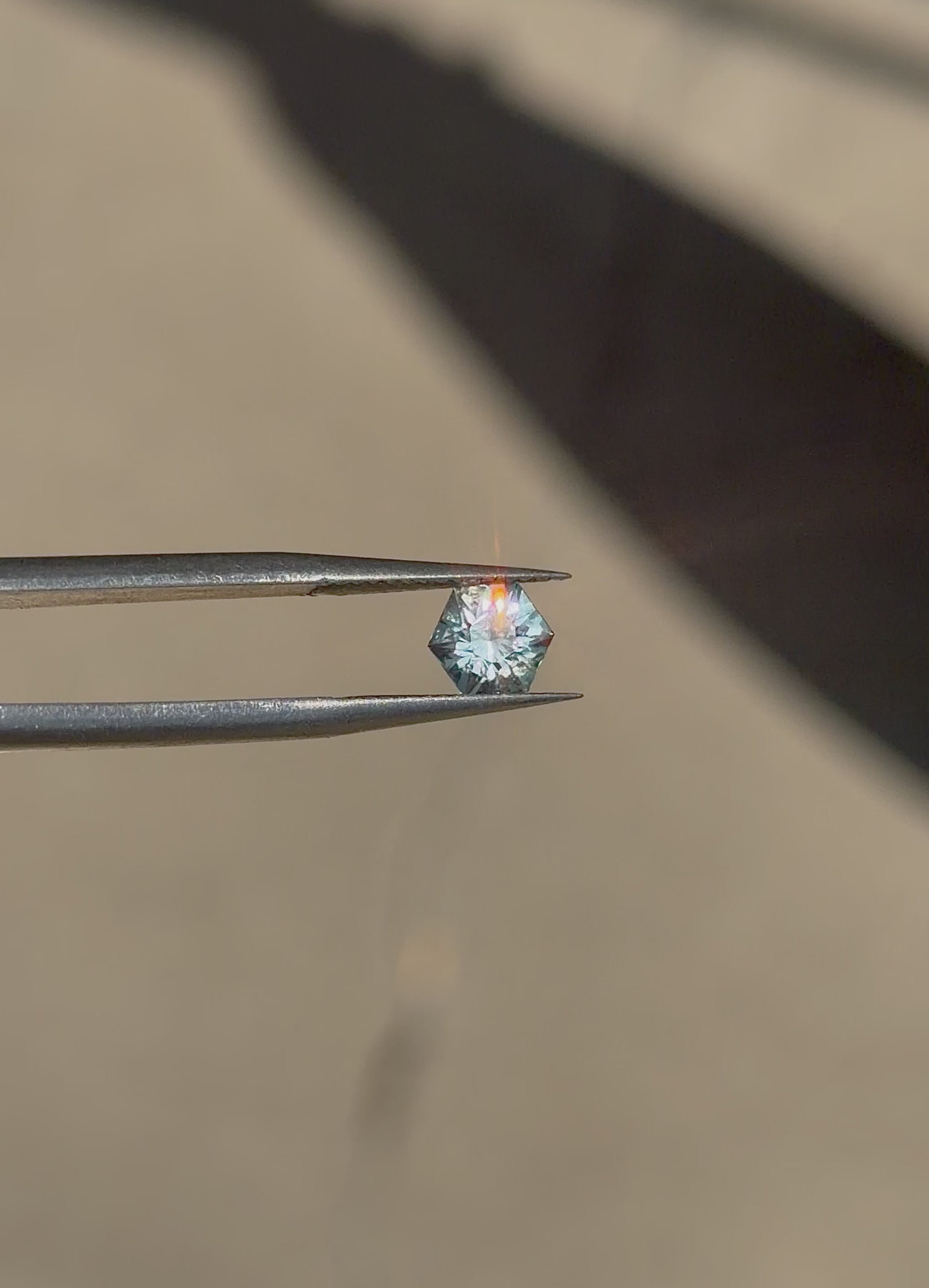 1.06 ct. Jade Green Sky Blue Montana Sapphire