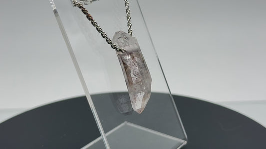 Brandberg Quartz Drilled Crystal Pendant #9