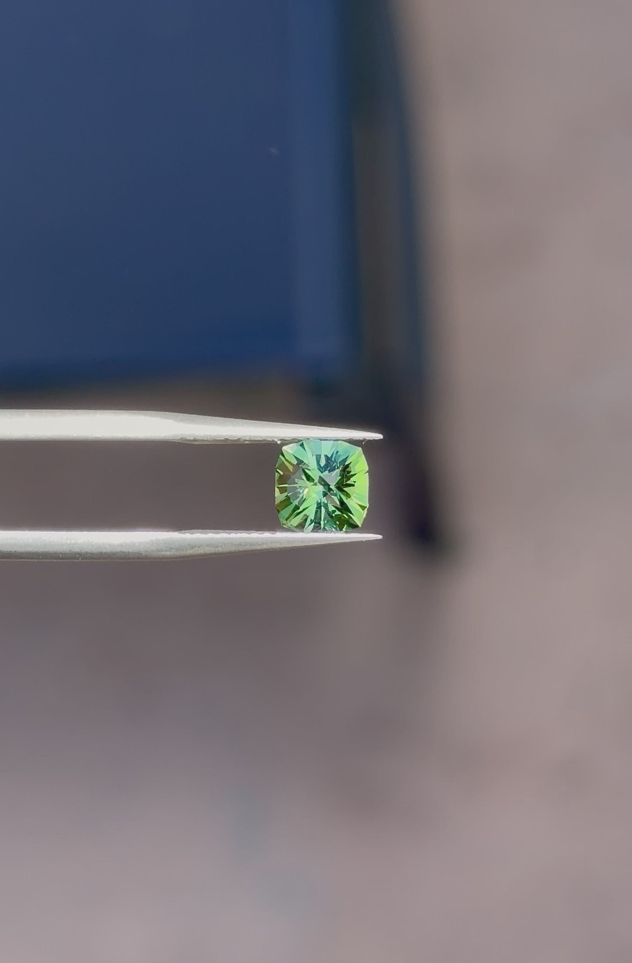 1.19 ct. Green Afghan Tourmaline  Cushion