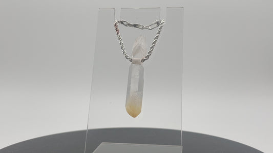 Drilled "Mango" Quartz Crystal Pendant #3