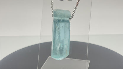Large Drilled Vietnam Aquamarine Crystal Pendant, 16 grams