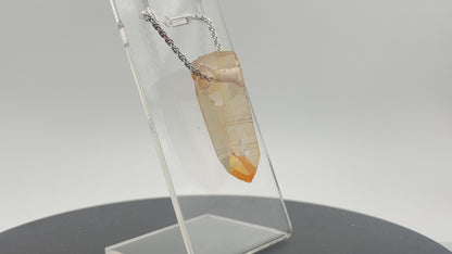 Drilled "Tangerine" Quartz Crystal Pendant #4