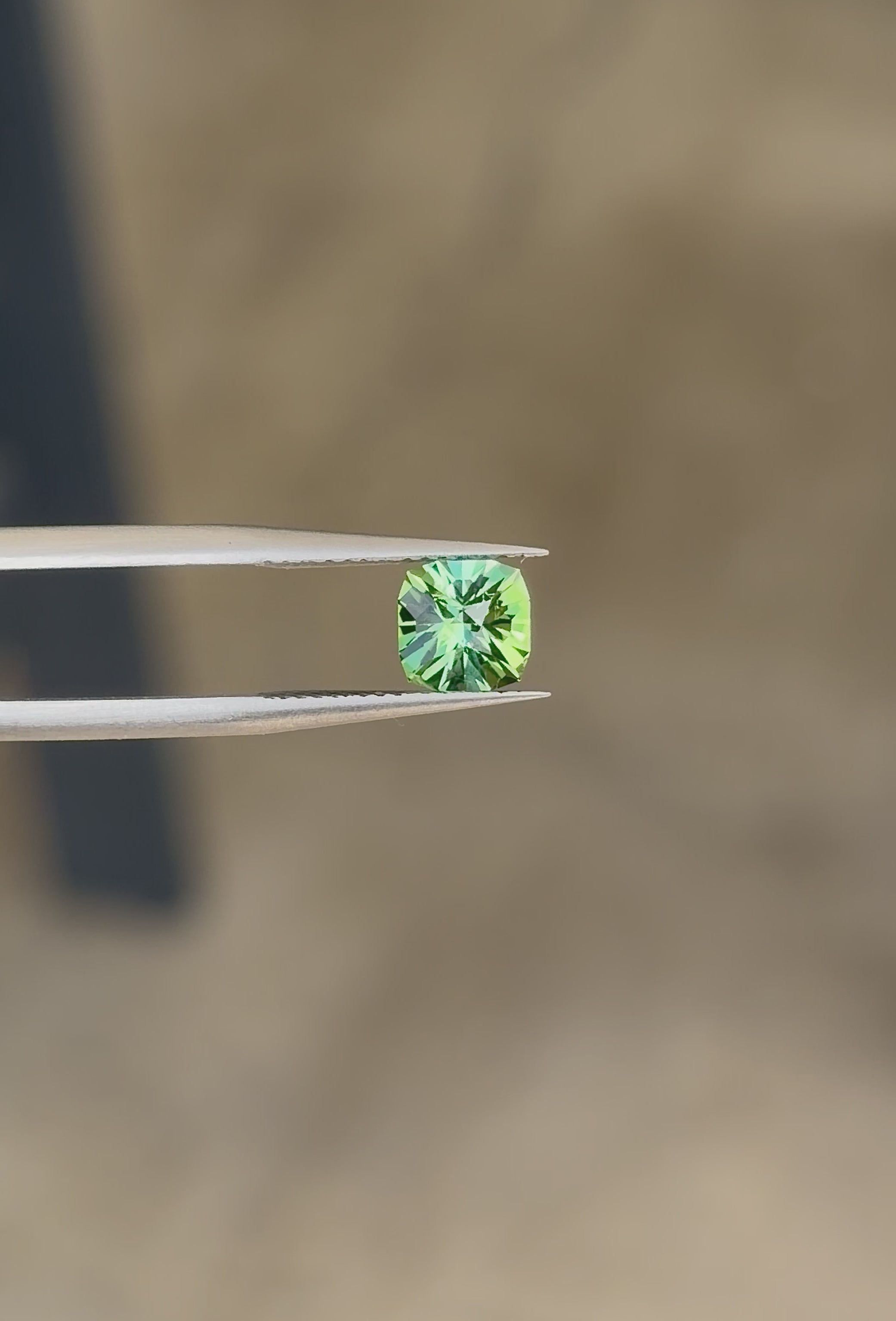 1.19 ct. Green Afghan Tourmaline  Cushion