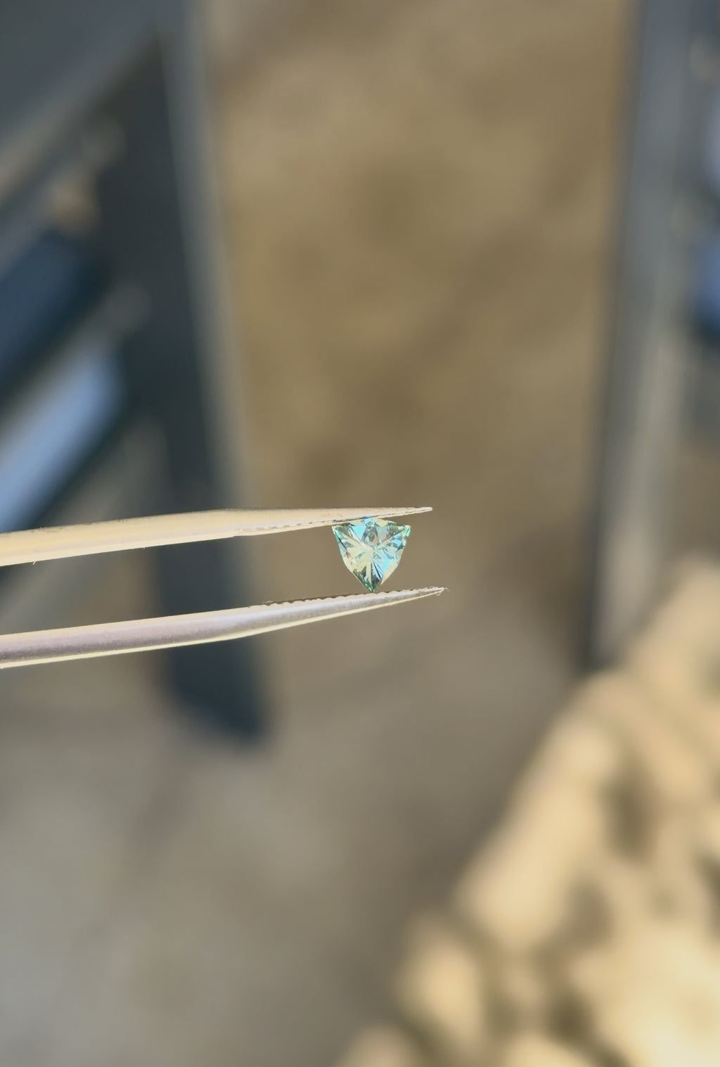 .53 ct. Spring Green/Blue Montana Sapphire Trillion